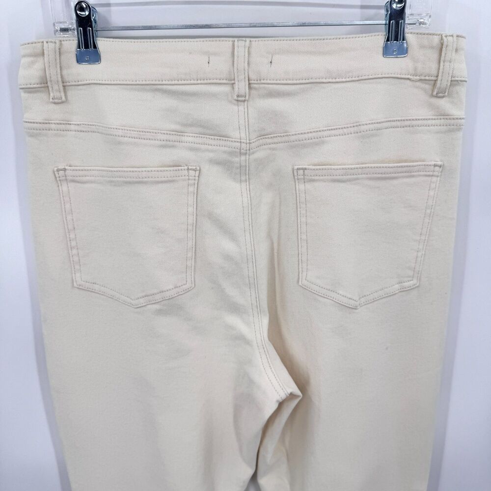 NWOT BOSTON PROPER Mixed Wood Beaded Ankle Zip High Rise Jeans Pants Size 14 - Picture 6 of 9
